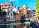 River Thiou in Annecy, France